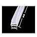HUAHA Frameless Flexible Shower Door Seal Sweep for 3/8