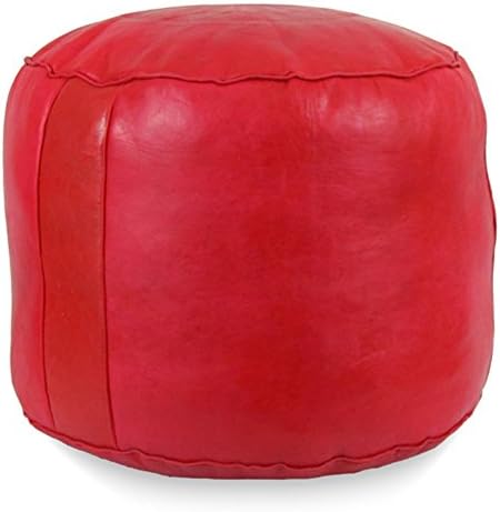 Ikram Design Tabouret Fez Round Leather Pouf