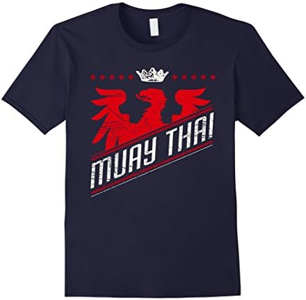 Mens Eagle Muay Thai Shirt Medium Navy