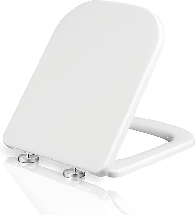 MASS DYNAMIC Square Toilet Seat Soft Close Top Fix with Quick Release
