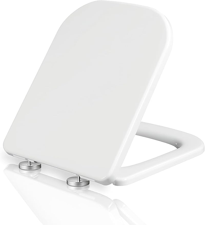 MASS DYNAMIC Square Toilet Seat Soft Close Top Fix with Quick Release
