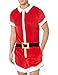 Blizzard Bay Young Men’s Fuzzy Santa Romper Sweater, Red Combo, Small