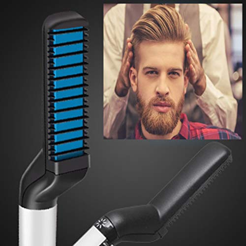 Beard Straightener Brush Electric Hair Comb For Mens Hair