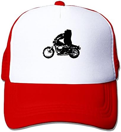 AKQQ0XXA Custom Particular Unisex-Adult Gorilla On A Hog - Biker Motorcycle APE Baseball Caps Hat Red