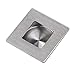 2 PCS Square Recessed Sliding and Pocket Door Handles Rectangular Kitchen Cabinet Flush Finger Pulls 50mm50mm 304# Stainless Steel 2