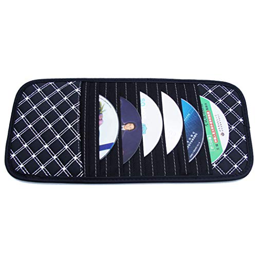 CD Case, COOFIT Portable 13 Capacity CD Wallet DVD Case Sun Visor Organizer Auto Accessories