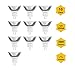 10pack MR11-12V-20W GU4 Professional Halogen Reflector/dichroic Bulbs, for Indoor Outdoor spot Lights Garden Lights Landscape Lights