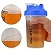 Clearance Sale-Mix Whip Blend & Shake Clear Classic Colored Screw Top Shaker Bottle Sport Mixer Smoothie Protein Weight Loss Shakes & Powders (14oz Blue)