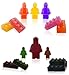 Lucentee Silly Ice Cube Trays Candy Molds, Building Bricks and Figures with Bonus Ebook