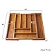 Clever Cook Bamboo Cutlery Utility Drawer Organizer (Expandable Flatware Tray)