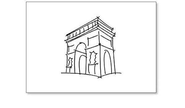Imán para nevera con ilustración del Arco del Triunfo de ...