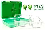 Bento Box with 4 Compartments – Enhanced & Cool Lunch Box Style Leakproof Lunch Container – Ideal Bento Boxes for Kids, Women, Men, Girls & Boys – Internal Tray For Microwave Safe, Bonus E-Book