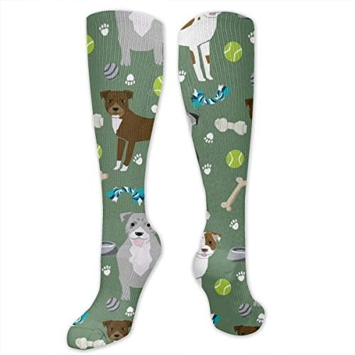 Xayeu Dogs and Dog Toys Pitbulls Compression Socks Women Knee High for Pregnancy, Nurses, Maternity, Travel, Flight, Running, Sports.