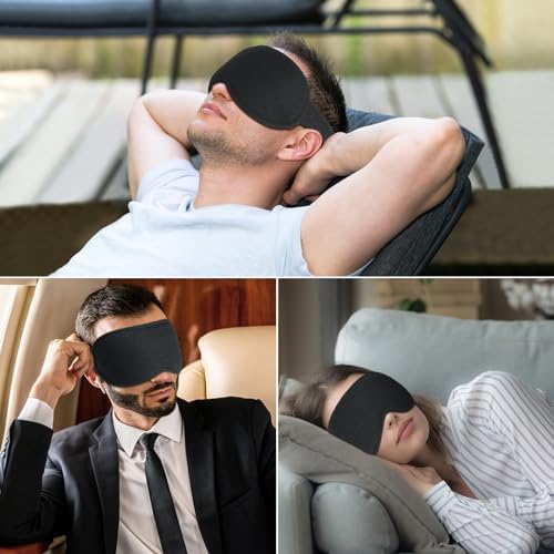 Máscara de Sono Gritin para Mulheres e Homens, Máscara de Sono Anti-Luz Sem Pressão Ocular - Design Ergonómico 3D para Pestanas e Movimentos Oculares, Ultrasoft & Máscara de Sono Confortável