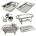 ZENY Pack of 2 Chafing Dish Buffet Set, 8 Quart Stainless Steel Buffet Servers and Warmers for Party Catering, Complete Chafer Set with Water Pan, Chafing Fuel Holder
