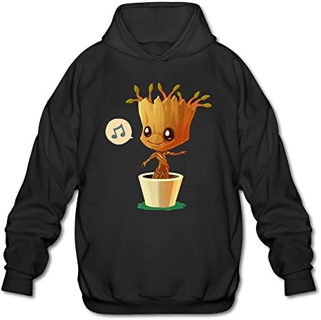 KEIKO Men's Guardians Of The Galaxy Dancing Groot Hoodies XXL Black