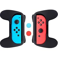 DILISS Grips for Nintendo Switch Joy-Con, Wear-resistant Handle Kit for Switch Joy Cons Controller, 2 Pack (Black)