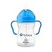 b.box Sippy Cup with Innovative Weighted Straw | Easy-Grip Handle | Color: Neon Cobalt Blue | 8 oz. | BPA-Free | Phthalates & PVC Free | Dishwasher Safe