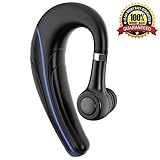 Bluetooth Headset V4.1 Wireless Handsfree Bluetooth Earpiece with Microphone Wireless Earbud for Office Business Trip Driving Compatible with All Mobile Phone by Anwoor