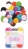 100 pc Mixed Color Assortment 2 inch Felt Circles