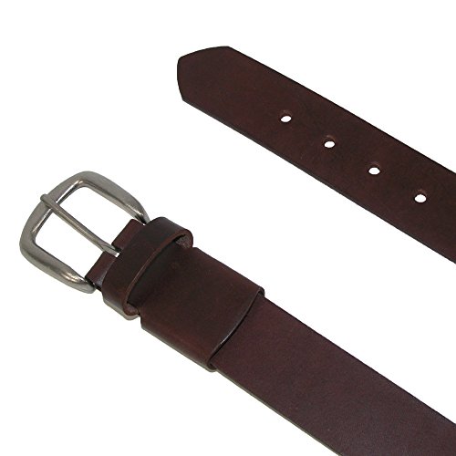 Boston Leather Men's Big & Tall Leather Bridle Belt with Hidden Elastic, 52
