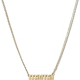 NewZenro Dainty Mama Chocker Necklace for Women 18k Gold Plated Mom Initial Letter Pendant Necklaces Necklace Mama Adjustable Chain Fashion Jewelry Mother's Day Birthday Christmas Gift for Mother