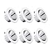 SGL 4'' White Baffle Recessed Can Light Trim for Line Voltage Recessed Lighting, Open Reflector Trim/trims, Fit Halo/Juno Remodel Recessed Housing, Contractor's 6 Pack