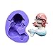 Dekostar Runloo 3D Sleeping Mermaid Silicone Mold Fondant Mould Baby Mermaid Handmade Soap Mold (5#)