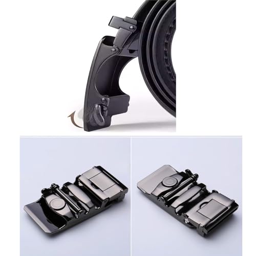 Glamexx24 Men's Belt Buckle, Automatic Ratchet Replacement Buckle, Belt Accessory, Fit for 35mm Wide Belt