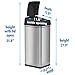 iTouchless 50 Liter / 13 Gallon Sensor Dog-Proof Kitchen Trash Can with Lid Lock and AbsorbX Odor Filter, Touchless Lid, Stainless Steel Garbage Recycling Bin for Kitchen, Home, Office, Business