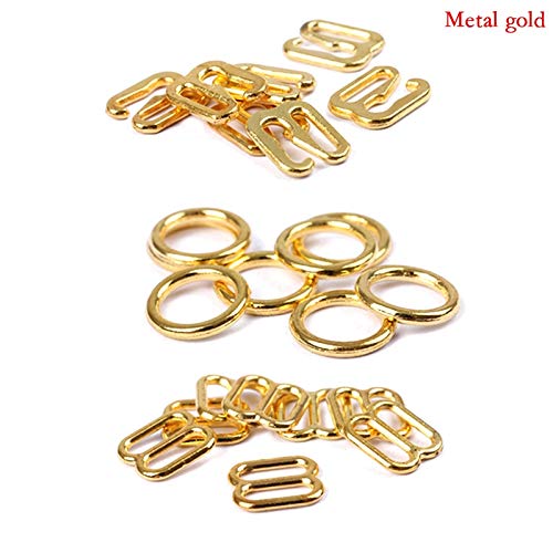 Buckles - 20pcs 6mm~25mm Metal/Plastic Bra Strap Adjustment Buckles Underwear sliders Rings Clips For Lingerie Adjustment DIY Accessories - (Size: 25mm, Color: Plastic black) - Thumbnail 3