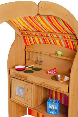 Holzspielzeug Peitz Kinder-Spielständer 1010G - Massiv-Erlen-Holz - Spielküche - Kaufmannsladen – Bild 5
