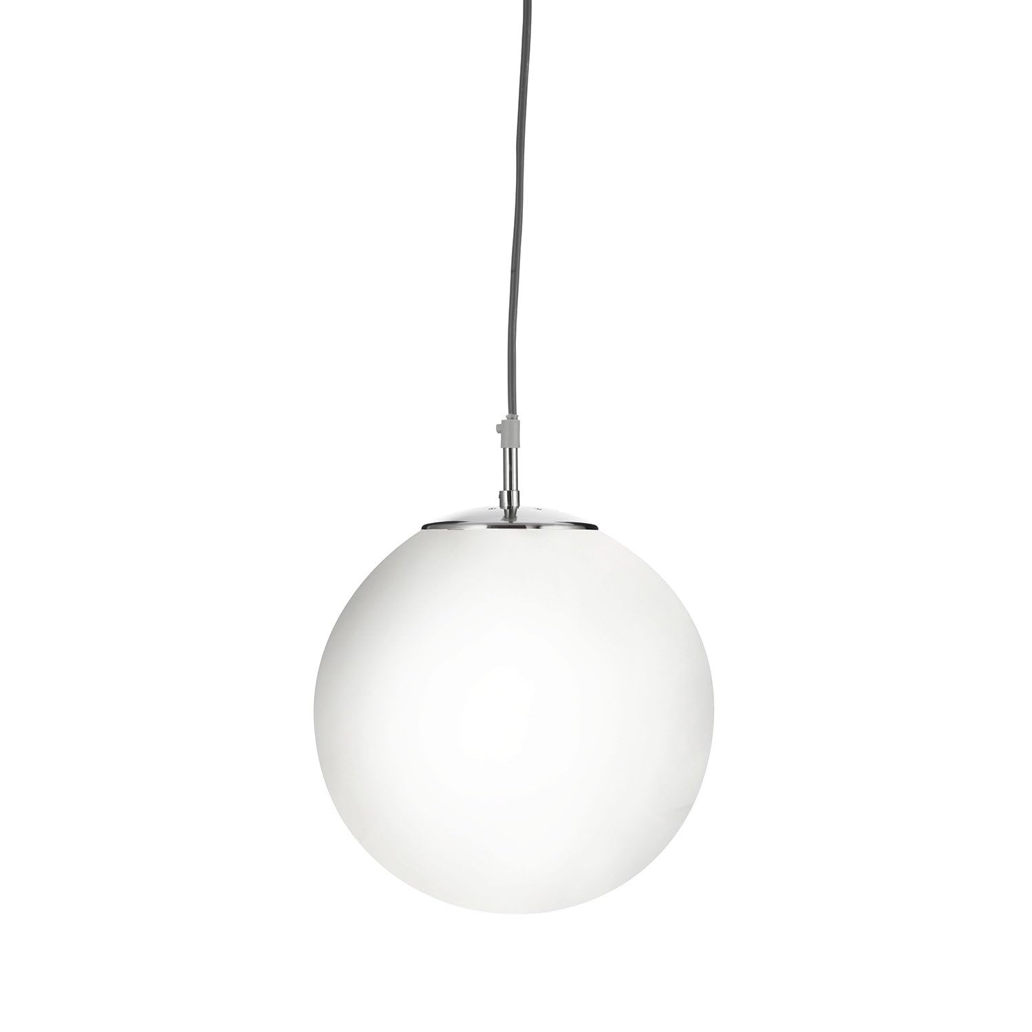 Searchlight Atom satin silver single ceiling pendant light (6077)