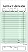 DayMark Guest Check Board, 1 Part, Green (Case of 50 Books, 50 Sheets Per Book)
