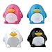 Deli 4-pack Mini Pencil Sharpener (Penguin) - Double Sharpener Holds