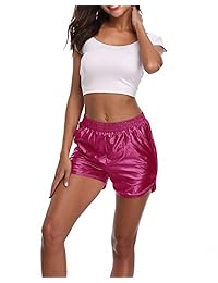 Pantalones cortos metálicos brillantes para dama