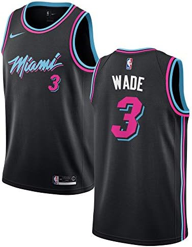 caoguo Youth Miami #3 Wade Black 2018/19 Swingman Jersey - City Edition