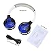 NAVISKAUTO On-ear Headphone Headset Over-Ear Headphones 3.5mm with Volume Control and Built-in IR Receiver -Blue