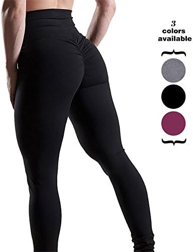 Amilia Women's Butt Lift Stretch High Waist Leggings Gym Yoga Workout Pants Activewear Skinny Tights