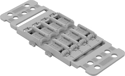 WAGO 221-2504 Mounting Carrier Strain Relief 4-Way Gray Screw Mount (5 Pcs)