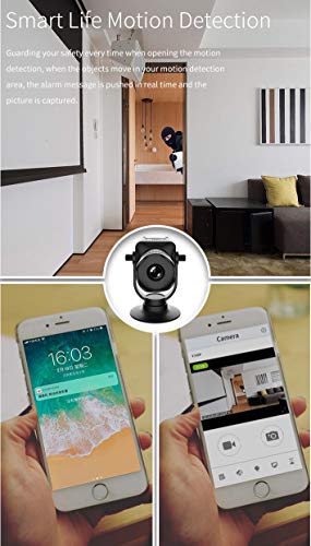 Mini WiFi Spy Camera 1080P Small Wireless Hidden Cameras with Audio and Video Home Security Cameras Built in 800mAh Battery with 12x Optical Zoom Lens Rotatable Bracket Motion Detection Phone APP