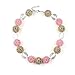 Bouren Girl Pink Golden Transparent Bead Chunky Bubble Gumball Necklace