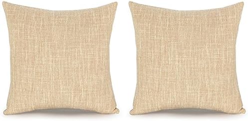 Amazon Com Acanva Dp Sl Beige 2p Decorative Throw Pillows 24 X