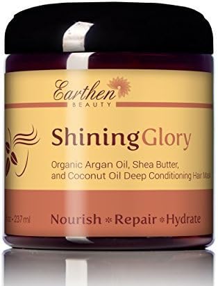 Hair Treatment, Repair and Conditioner Mask, 8 oz, 100% Organic Argan Oil, Coconut Oil, Rosehip Oil, Vitamin E and B5 - For All Hair Types - Repair Dry, Damaged Or Color Treated Hair