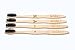 Natural Alt Bamboo Charcoal Toothbrush With Travel Case - 4 Pack, Eco Friendly, Biodegradable, 100% Vegan With Amazing Teeth Whitening - BPA Free, Soft Medium Bristles for Sensitive Gums! Home or Road