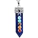 SUNYIK 7 Chkara Crystal Point Pendant Bead for Necklace,Sword of Life,Lapis Lzuli