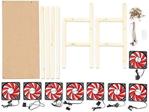 NOBRAND DIY Miner Mining Frame Case 6-12 GPU Mining Frame Case Mining Machine Frame/with Fan - A