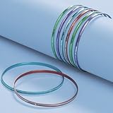 Metal Colorful Bangles (4 dz) by Fun Express