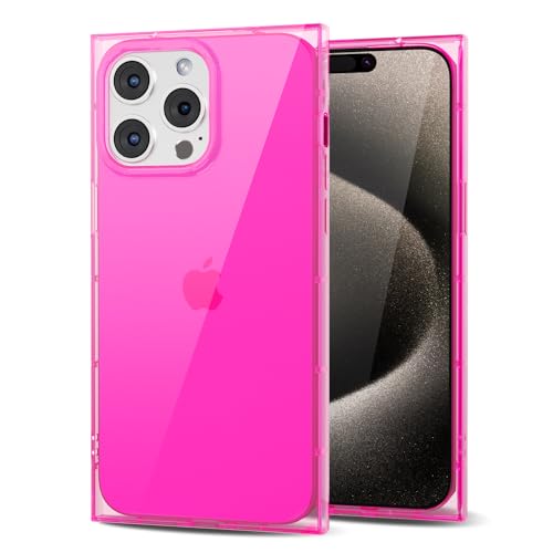 Svanove for iPhone 15 Pro Max Clear Case, Hot PinkA