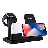 Wireless charger, 3 in 1 Charging stand for Apple Watch Series 4/3/2/1, Airpods and Iphone Wireless Charger for IPhone xs/x max/xr/8/8 Plus